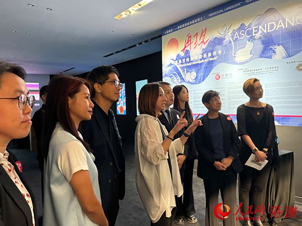 “再現(xiàn)——李嘉瑩的新媒體藝術世界”開幕現(xiàn)場。人民網(wǎng)記者 富子梅攝