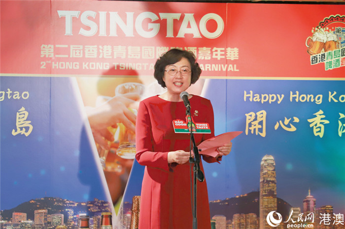 青島市委副書記、統(tǒng)戰(zhàn)部部長張惠致辭。人民網(wǎng) 吳宇揚(yáng)揚(yáng)攝